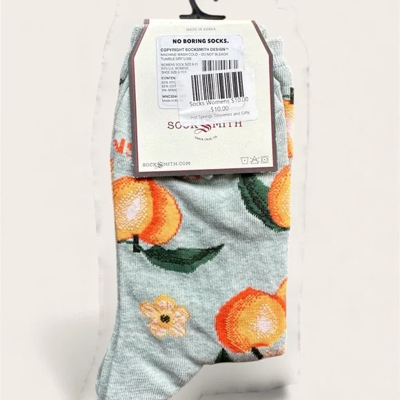Peach Flower Socks - Picture 2 of 4